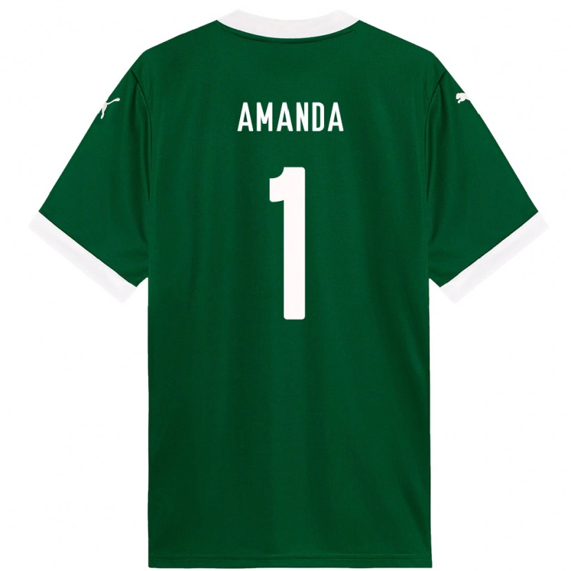 Danxen Børn Amanda #1 Hvid Grøn Hjemmebane Spillertrøjer 2025/26 Trøje T-Shirt