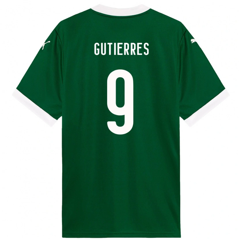 Danxen Børn Amanda Gutierres #9 Hvid Grøn Hjemmebane Spillertrøjer 2025/26 Trøje T-Shirt