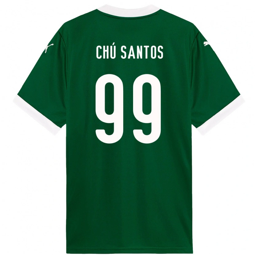 Danxen Børn Chú Santos #99 Hvid Grøn Hjemmebane Spillertrøjer 2025/26 Trøje T-Shirt