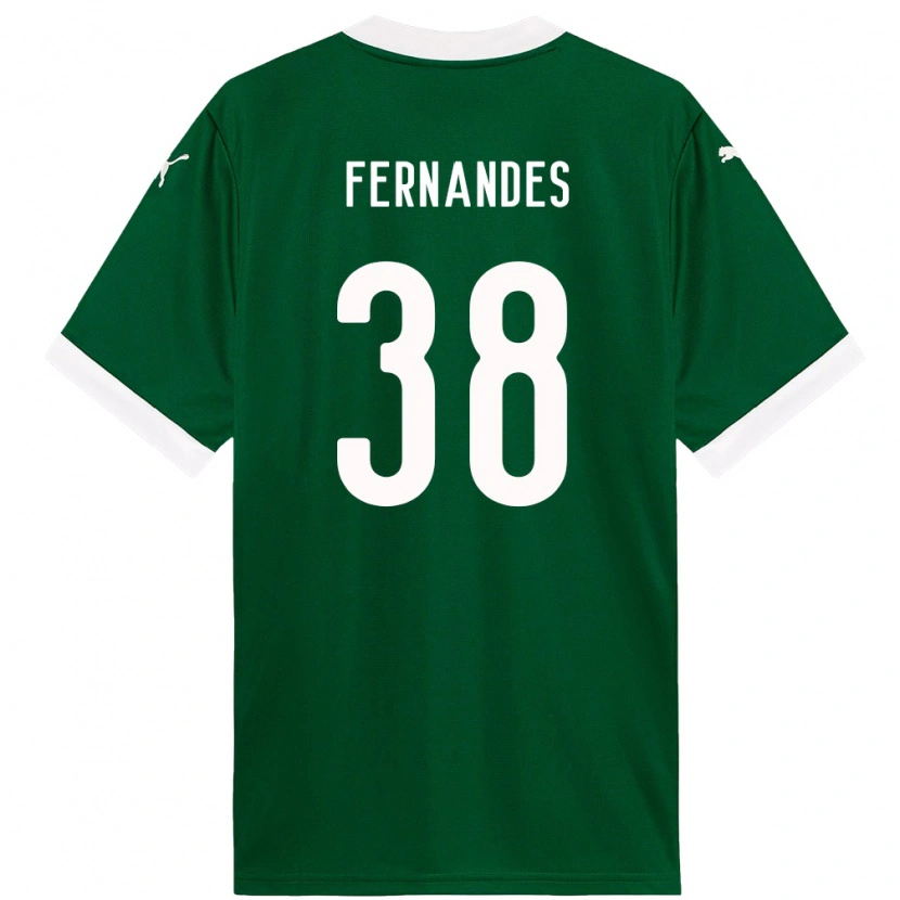 Danxen Børn Matheus Fernandes #38 Hvid Grøn Hjemmebane Spillertrøjer 2025/26 Trøje T-Shirt