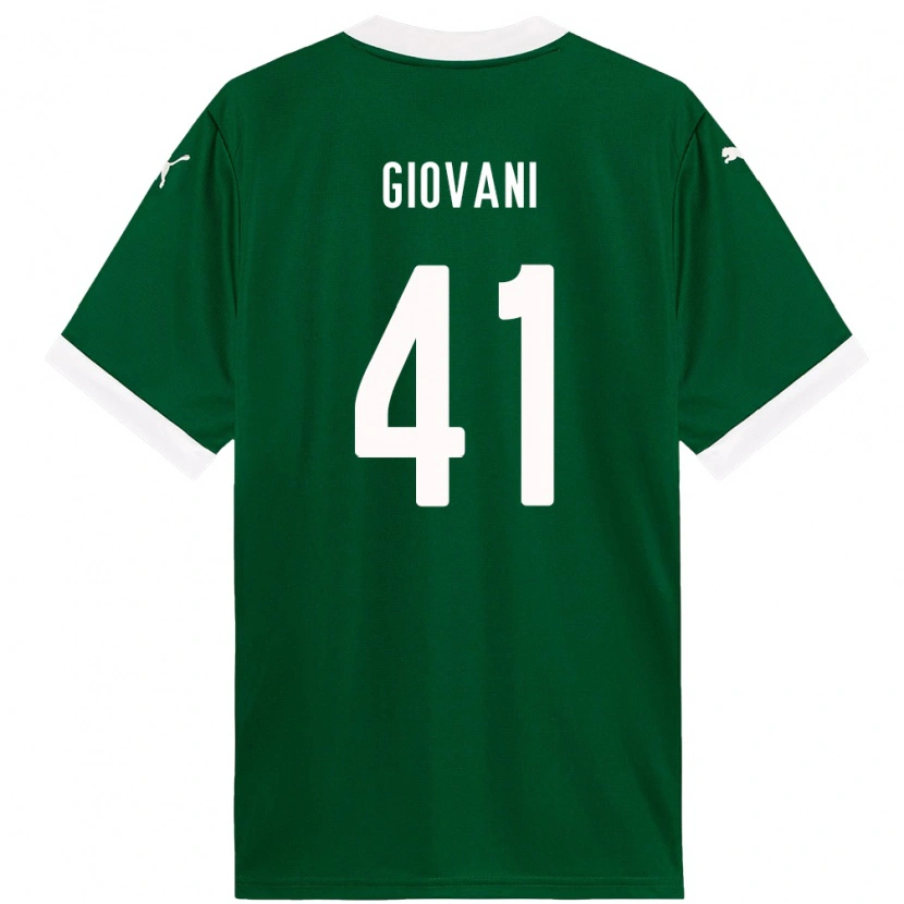 Danxen Børn Giovani #41 Hvid Grøn Hjemmebane Spillertrøjer 2025/26 Trøje T-Shirt