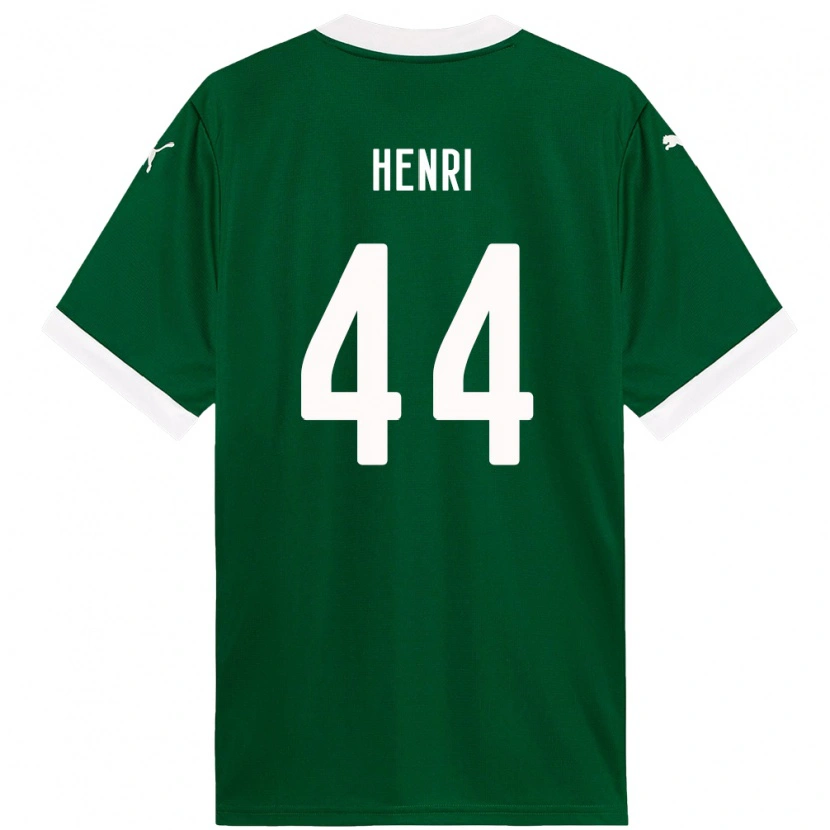 Danxen Børn Henri #44 Hvid Grøn Hjemmebane Spillertrøjer 2025/26 Trøje T-Shirt