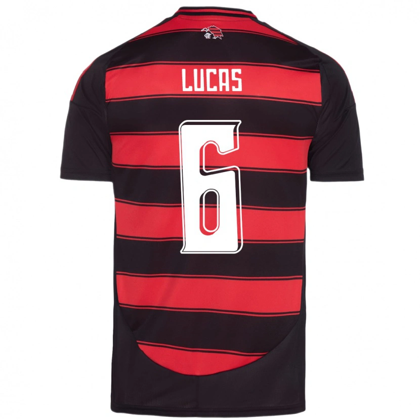 Danxen Børn Ayrton Lucas #6 Hvid Rød Hjemmebane Spillertrøjer 2025/26 Trøje T-Shirt