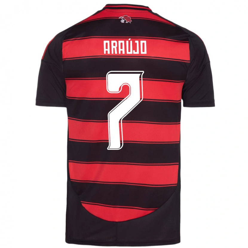 Danxen Børn Luiz Araújo #7 Hvid Rød Hjemmebane Spillertrøjer 2025/26 Trøje T-Shirt