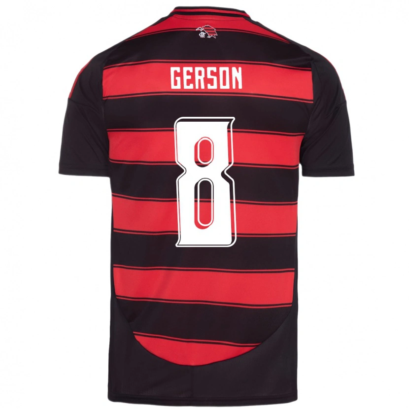 Danxen Børn Gerson #8 Hvid Rød Hjemmebane Spillertrøjer 2025/26 Trøje T-Shirt