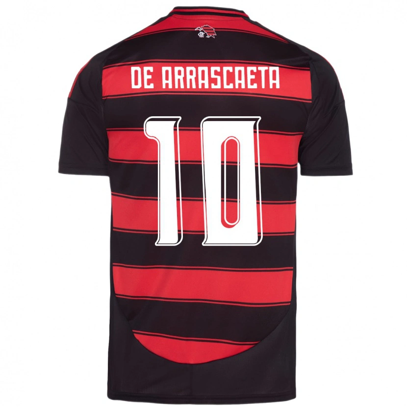 Danxen Børn Giorgian De Arrascaeta #10 Hvid Rød Hjemmebane Spillertrøjer 2025/26 Trøje T-Shirt
