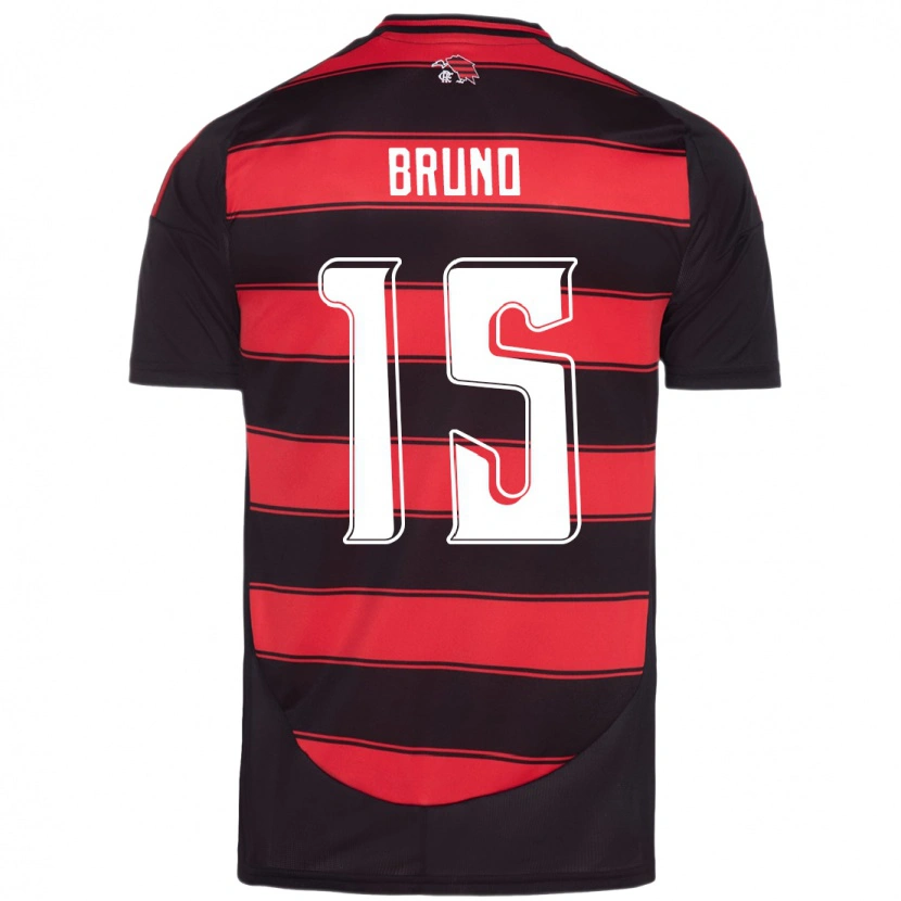 Danxen Børn Fabrício Bruno #15 Hvid Rød Hjemmebane Spillertrøjer 2025/26 Trøje T-Shirt