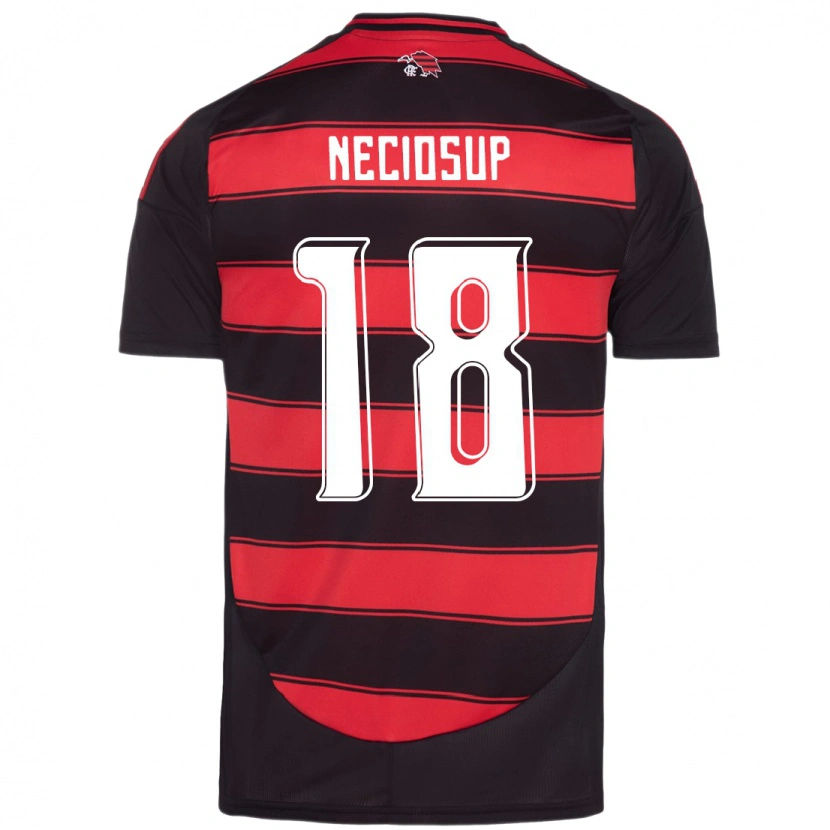 Danxen Børn Adriano Neciosup #18 Hvid Rød Hjemmebane Spillertrøjer 2025/26 Trøje T-Shirt