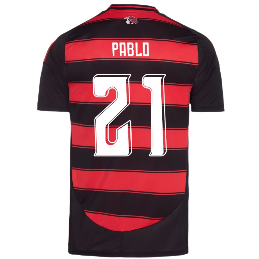 Danxen Børn Pablo #21 Hvid Rød Hjemmebane Spillertrøjer 2025/26 Trøje T-Shirt