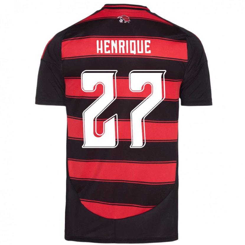 Danxen Børn Bruno Henrique #27 Hvid Rød Hjemmebane Spillertrøjer 2025/26 Trøje T-Shirt