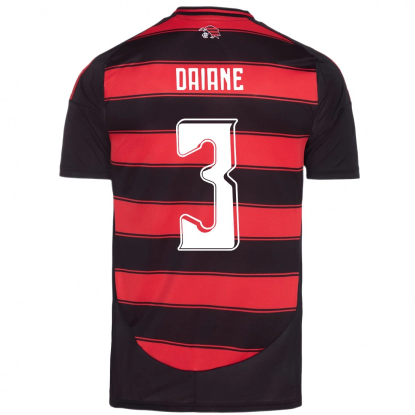Danxen Børn Daiane #3 Hvid Rød Hjemmebane Spillertrøjer 2025/26 Trøje T-Shirt