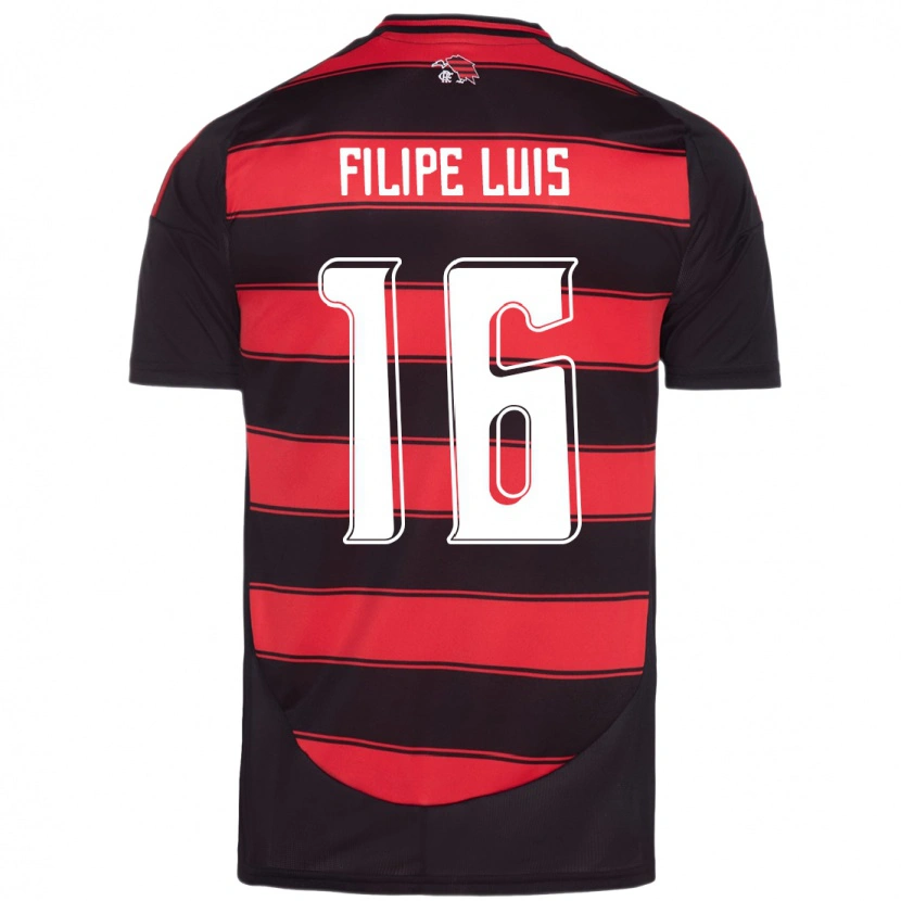 Danxen Børn Filipe Luis #16 Hvid Rød Hjemmebane Spillertrøjer 2025/26 Trøje T-Shirt