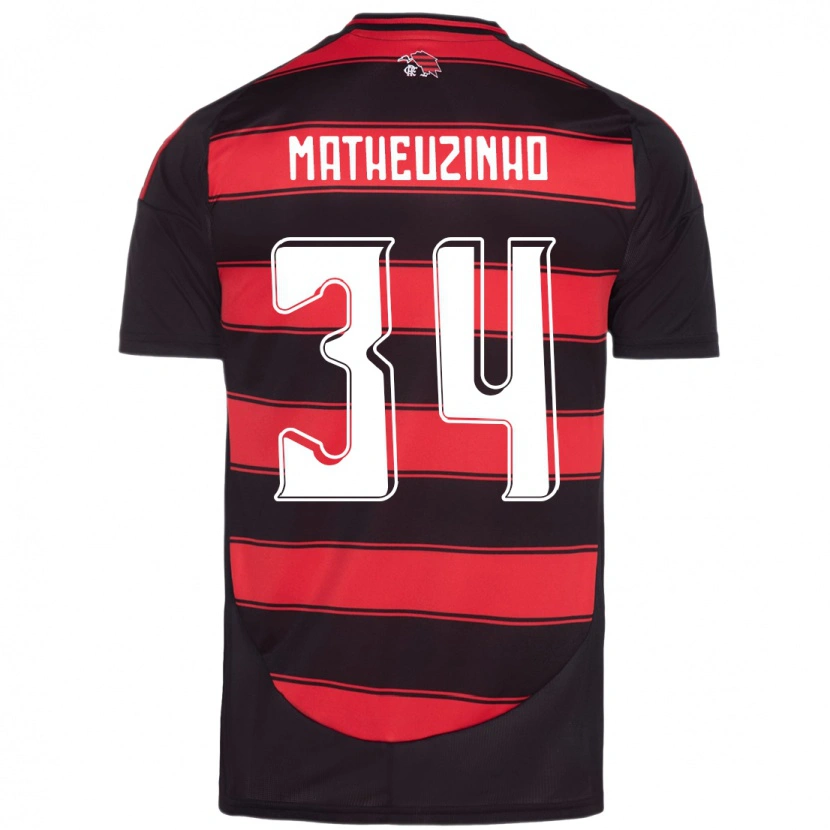 Danxen Børn Matheuzinho #34 Hvid Rød Hjemmebane Spillertrøjer 2025/26 Trøje T-Shirt