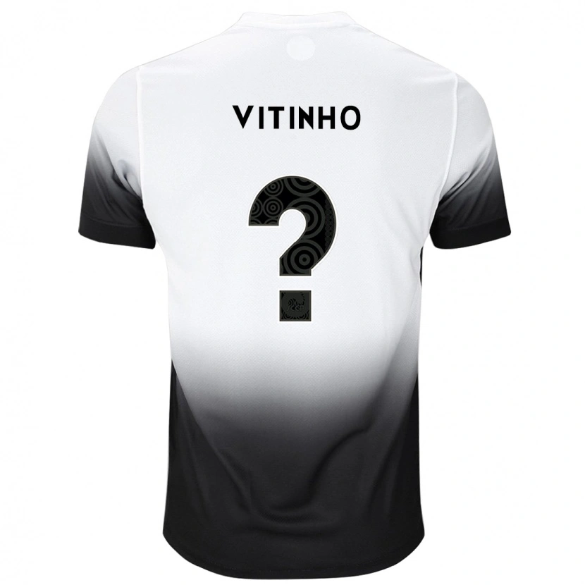 Danxen Børn Vitinho Oliveira #0 Hvid Sort Hjemmebane Spillertrøjer 2025/26 Trøje T-Shirt