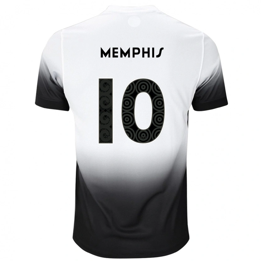 Danxen Børn Memphis Depay #10 Sort Hvid Hjemmebane Spillertrøjer 2025/26 Trøje T-Shirt