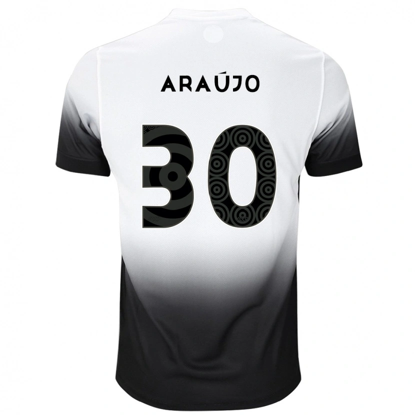 Danxen Børn Matheus Araujo #30 Sort Hvid Hjemmebane Spillertrøjer 2025/26 Trøje T-Shirt