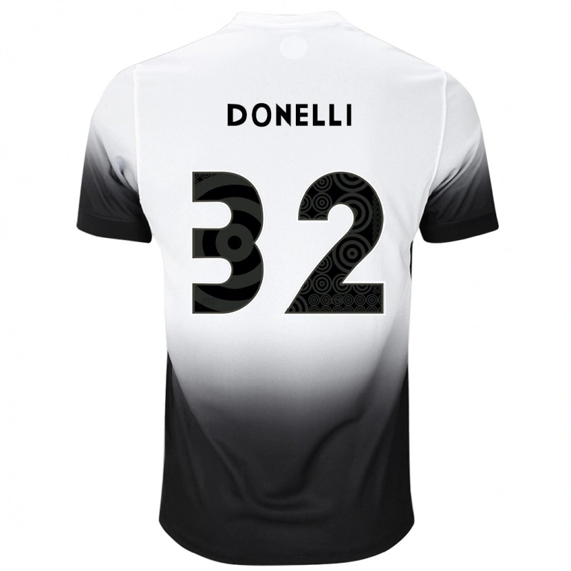 Danxen Børn Matheus Donelli #32 Sort Hvid Hjemmebane Spillertrøjer 2025/26 Trøje T-Shirt