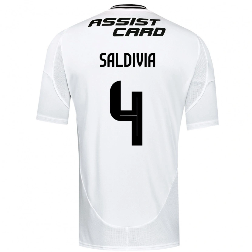 Danxen Børn Alan Saldivia #4 Sort Hvid Hjemmebane Spillertrøjer 2025/26 Trøje T-Shirt