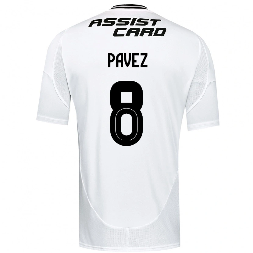 Danxen Børn Esteban Pavez #8 Sort Hvid Hjemmebane Spillertrøjer 2025/26 Trøje T-Shirt