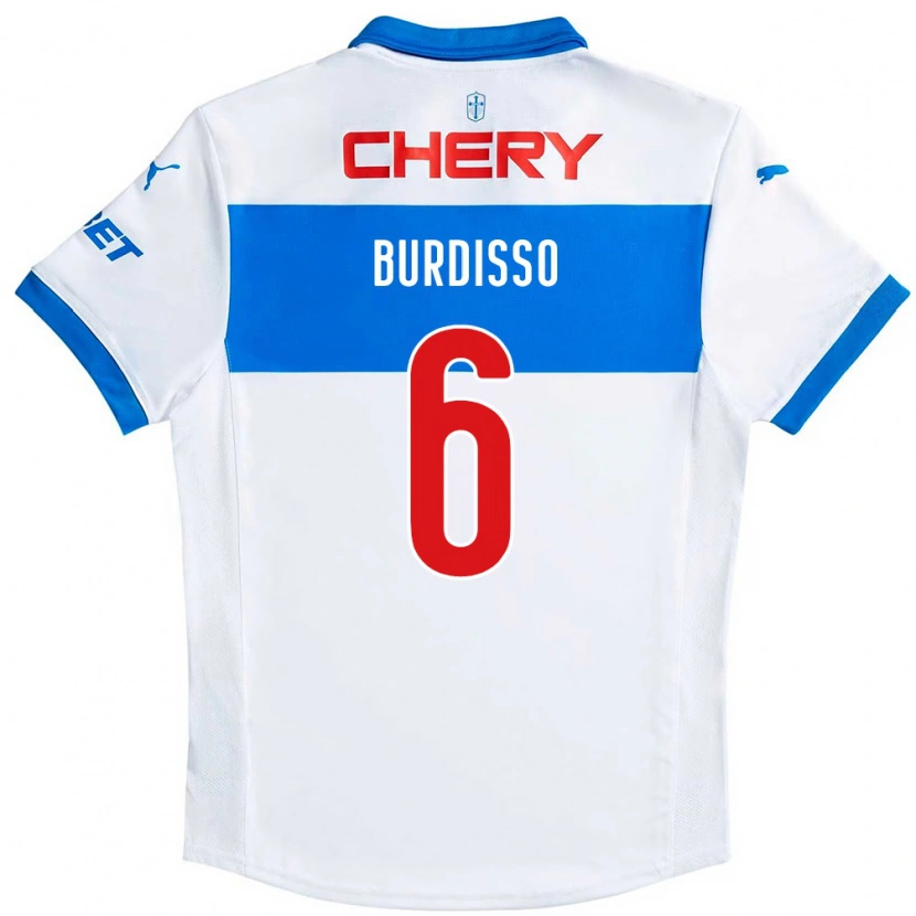 Danxen Børn Guillermo Burdisso #6 Royal Blå Hvid Hjemmebane Spillertrøjer 2025/26 Trøje T-Shirt