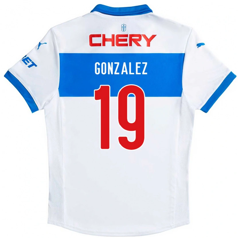 Danxen Børn Bryan González #19 Royal Blå Hvid Hjemmebane Spillertrøjer 2025/26 Trøje T-Shirt