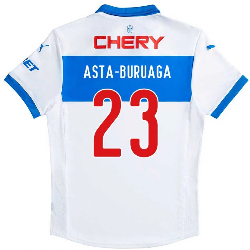 Danxen Børn Tomás Asta-Buruaga #23 Royal Blå Hvid Hjemmebane Spillertrøjer 2025/26 Trøje T-Shirt