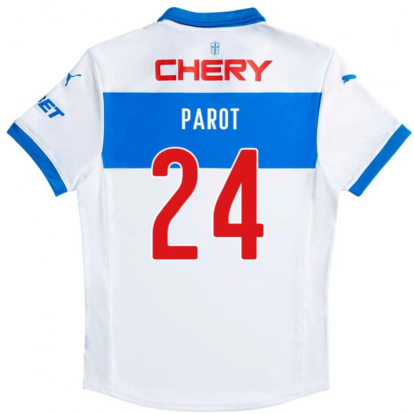 Danxen Børn Alfonso Parot #24 Royal Blå Hvid Hjemmebane Spillertrøjer 2025/26 Trøje T-Shirt