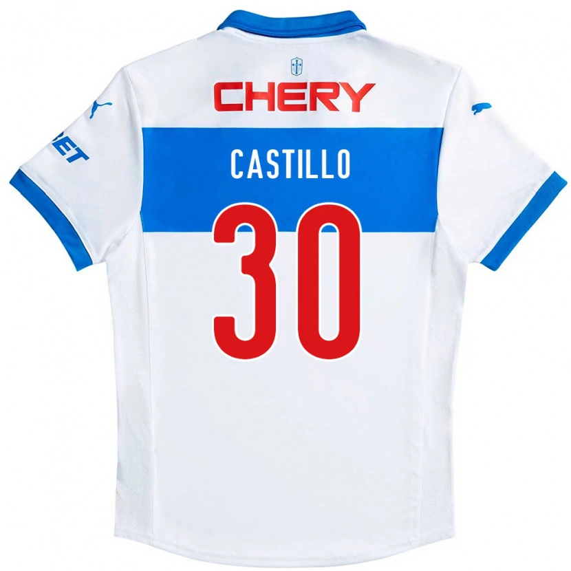 Danxen Børn Nicolas Castillo #30 Royal Blå Hvid Hjemmebane Spillertrøjer 2025/26 Trøje T-Shirt