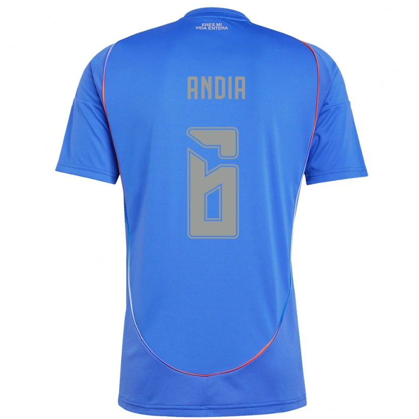 Danxen Børn Yonathan Andía #6 Orange Rød Hjemmebane Spillertrøjer 2025/26 Trøje T-Shirt