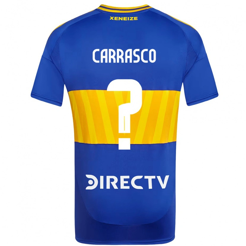 Danxen Børn Julian Carrasco #0 Hvid Blå Hjemmebane Spillertrøjer 2025/26 Trøje T-Shirt