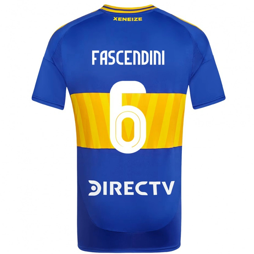 Danxen Børn Valentin Fascendini #6 Hvid Blå Hjemmebane Spillertrøjer 2025/26 Trøje T-Shirt