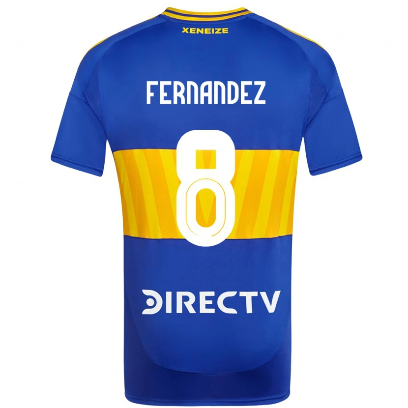 Danxen Børn Guillermo Fernandez #8 Hvid Blå Hjemmebane Spillertrøjer 2025/26 Trøje T-Shirt