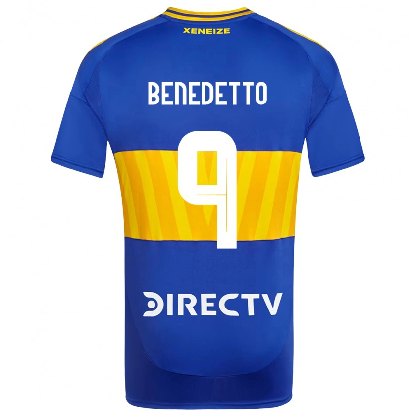 Danxen Børn Dario Benedetto #9 Hvid Blå Hjemmebane Spillertrøjer 2025/26 Trøje T-Shirt