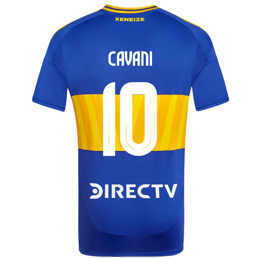 Danxen Børn Edinson Cavani #10 Hvid Blå Hjemmebane Spillertrøjer 2025/26 Trøje T-Shirt
