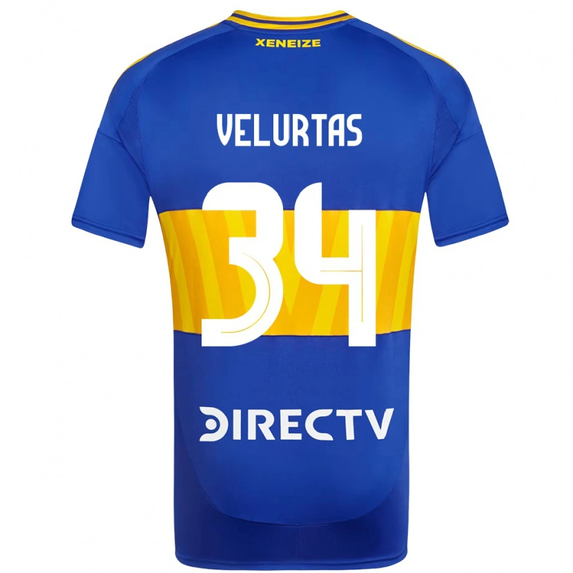 Danxen Børn Pedro Velurtas #34 Hvid Blå Hjemmebane Spillertrøjer 2025/26 Trøje T-Shirt
