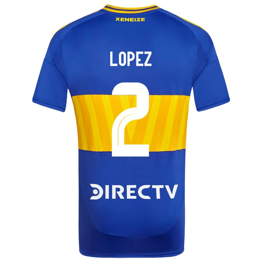 Danxen Børn Lisandro Lopez #2 Hvid Blå Hjemmebane Spillertrøjer 2025/26 Trøje T-Shirt