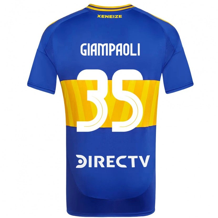 Danxen Børn Renzo Giampaoli #35 Hvid Blå Hjemmebane Spillertrøjer 2025/26 Trøje T-Shirt