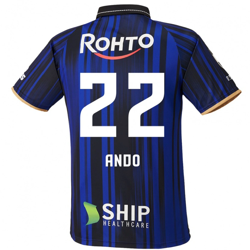 Danxen Børn Rikuto Ando #22 Hvid Blå Sort Hjemmebane Spillertrøjer 2025/26 Trøje T-Shirt
