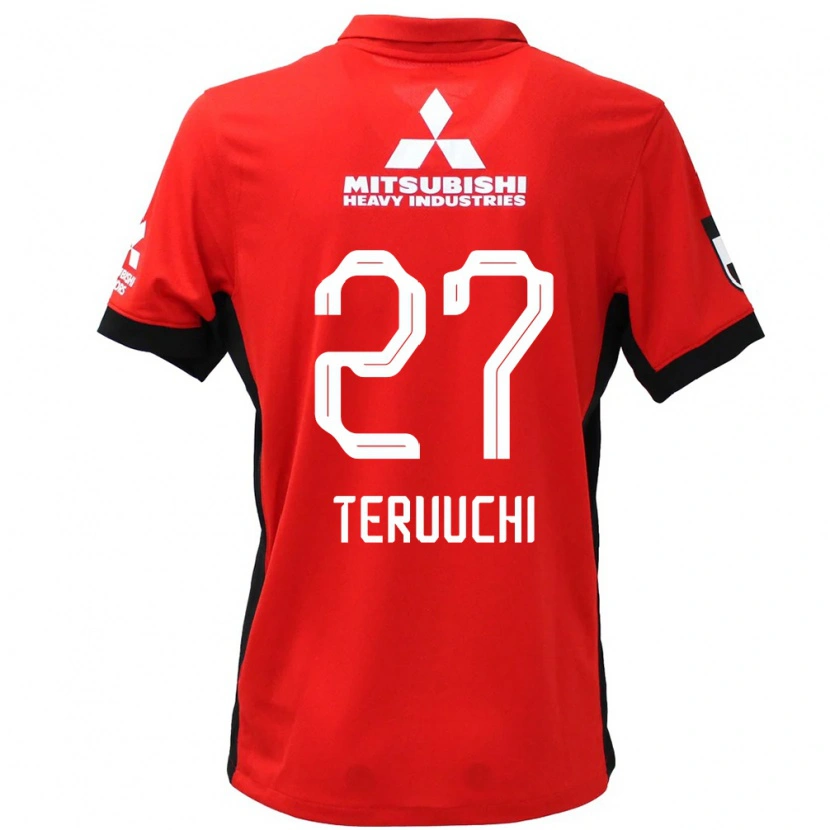 Danxen Børn Toshikazu Teruuchi #27 Hvid Sort Hjemmebane Spillertrøjer 2025/26 Trøje T-Shirt