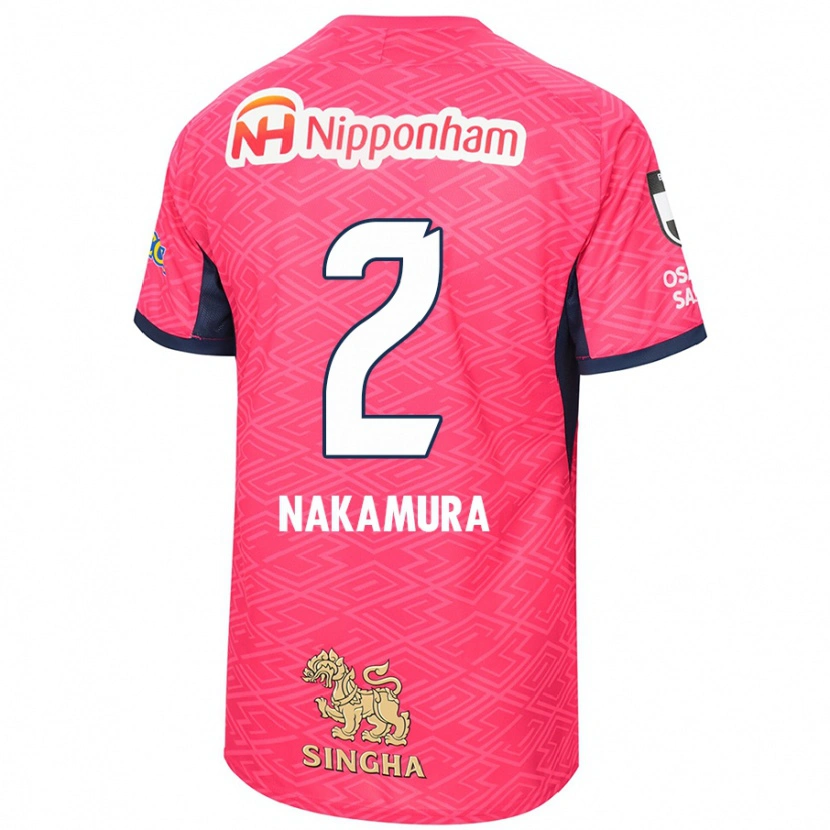 Danxen Børn Takumi Nakamura #2 Hvid Sakura Pink Hjemmebane Spillertrøjer 2025/26 Trøje T-Shirt