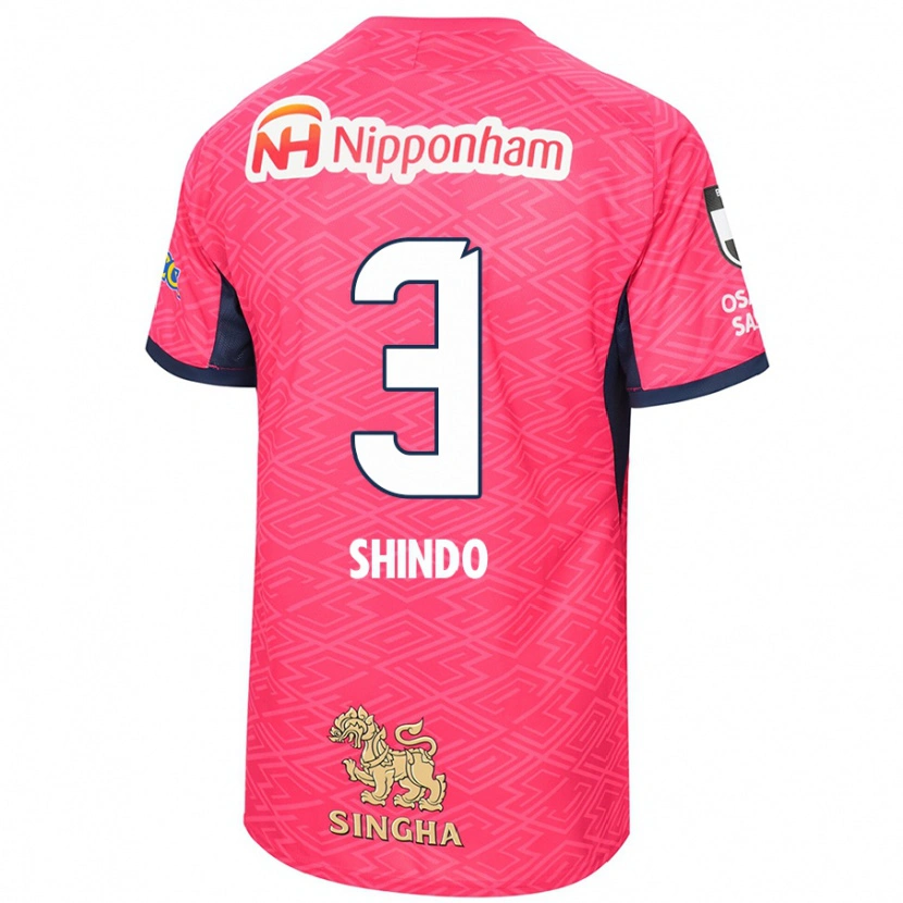 Danxen Børn Ryosuke Shindo #3 Hvid Sakura Pink Hjemmebane Spillertrøjer 2025/26 Trøje T-Shirt