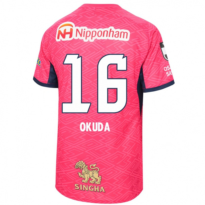Danxen Børn Hayato Okuda #16 Hvid Sakura Pink Hjemmebane Spillertrøjer 2025/26 Trøje T-Shirt