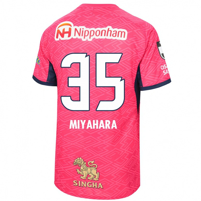 Danxen Børn Jinta Miyahara #35 Hvid Sakura Pink Hjemmebane Spillertrøjer 2025/26 Trøje T-Shirt