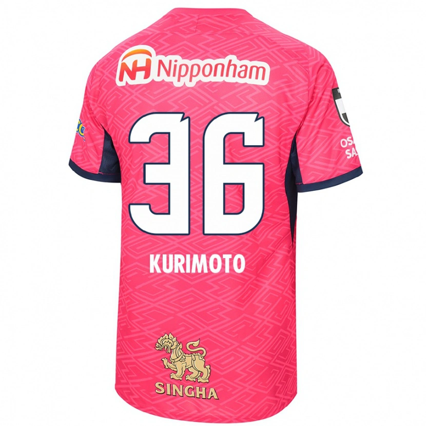 Danxen Børn Yuka Kurimoto #36 Hvid Sakura Pink Hjemmebane Spillertrøjer 2025/26 Trøje T-Shirt