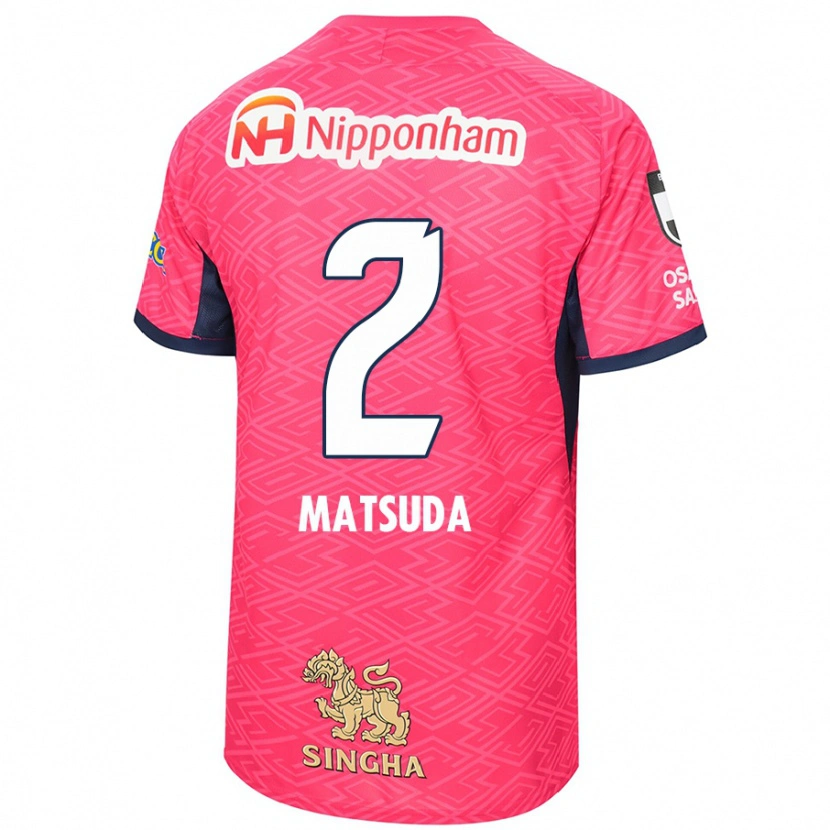 Danxen Børn Riku Matsuda #2 Hvid Sakura Pink Hjemmebane Spillertrøjer 2025/26 Trøje T-Shirt
