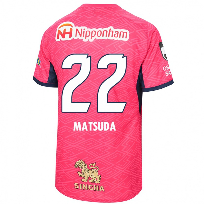 Danxen Børn Riki Matsuda #22 Hvid Sakura Pink Hjemmebane Spillertrøjer 2025/26 Trøje T-Shirt