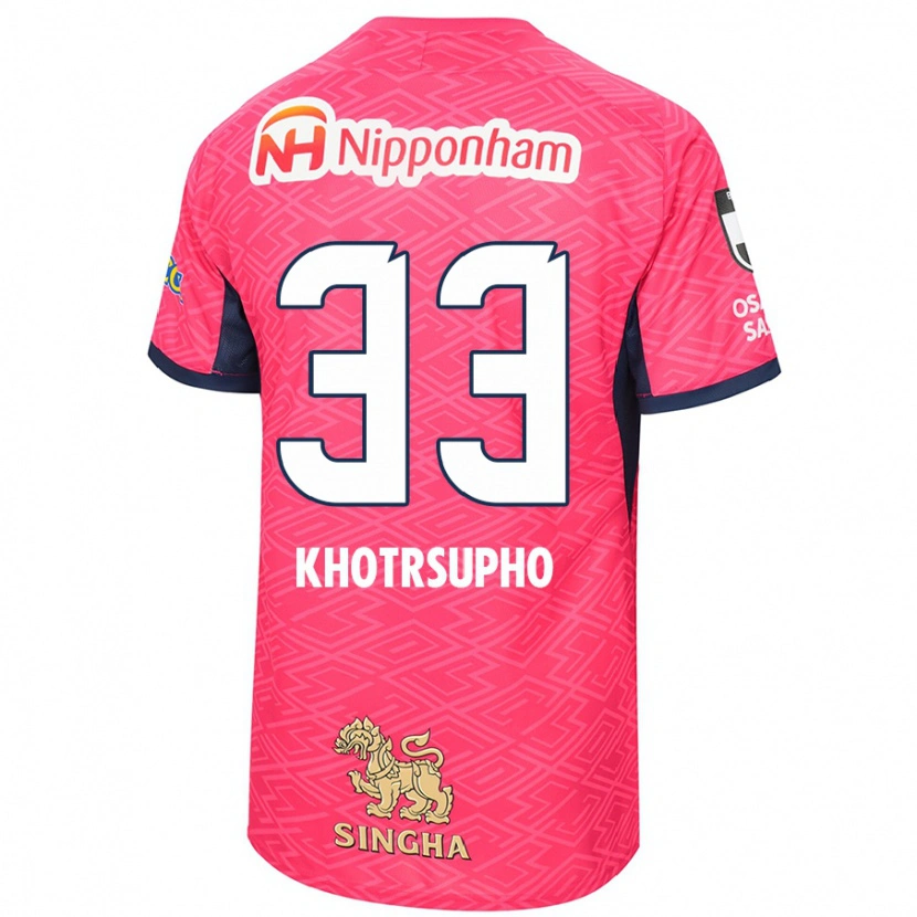 Danxen Børn Tawan Khotrsupho #33 Hvid Sakura Pink Hjemmebane Spillertrøjer 2025/26 Trøje T-Shirt