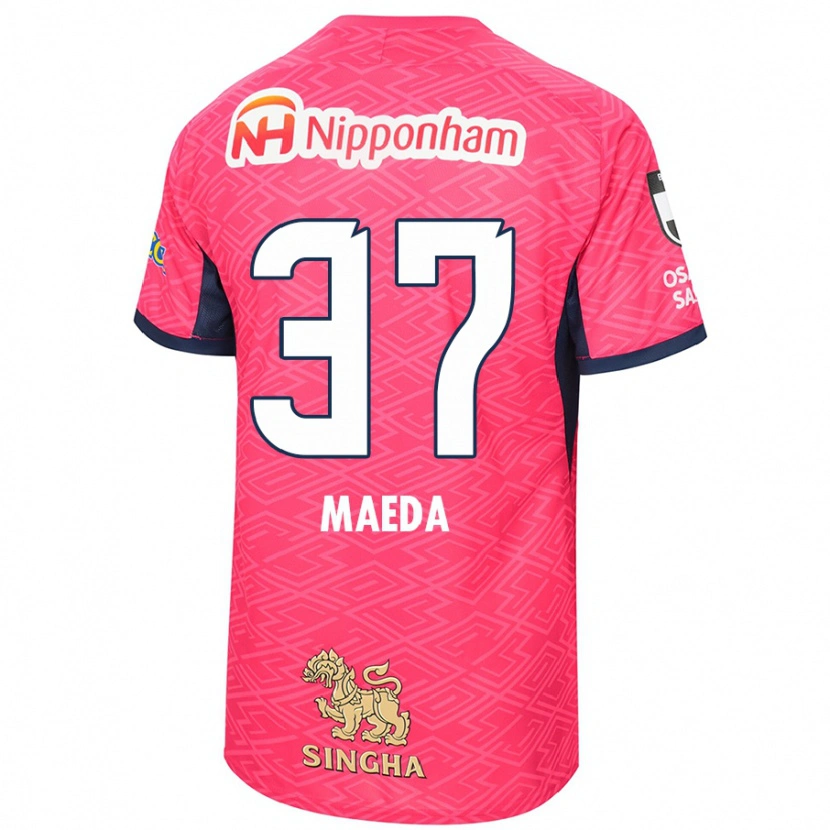 Danxen Børn Ryudai Maeda #37 Hvid Sakura Pink Hjemmebane Spillertrøjer 2025/26 Trøje T-Shirt