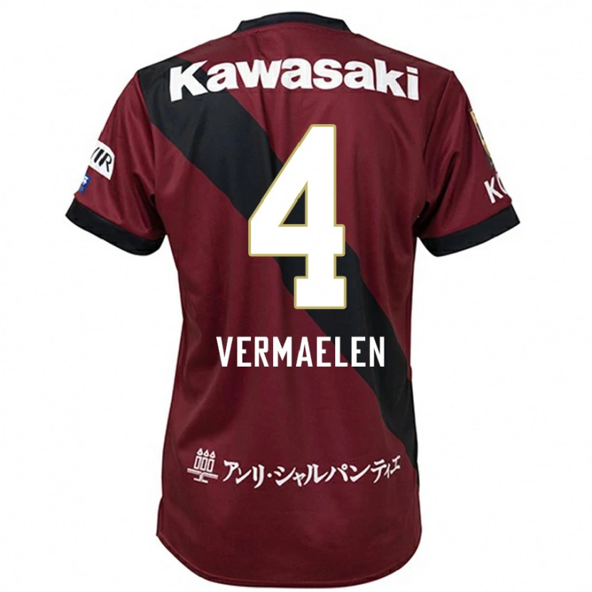 Danxen Børn Thomas Vermaelen #4 Hvid Sort Hjemmebane Spillertrøjer 2025/26 Trøje T-Shirt