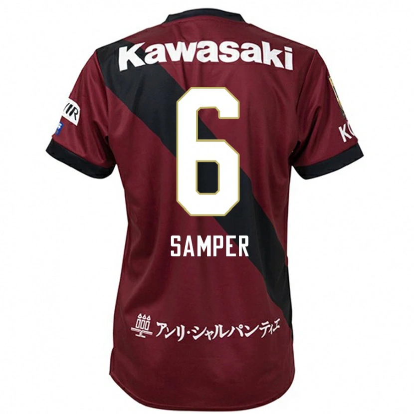 Danxen Børn Sergi Samper #6 Hvid Sort Hjemmebane Spillertrøjer 2025/26 Trøje T-Shirt